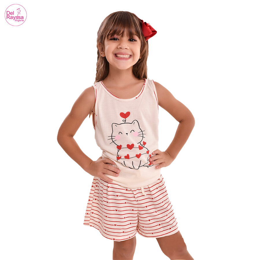 Baby-Doll Infantil Pintada com Tapa Olho – Ref: 130059 - Del Rayssa