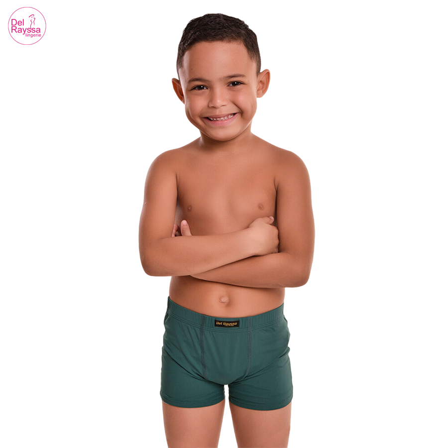 Cueca Box Infantil Rebatida Lisa – Ref: 140009 - Del Rayssa