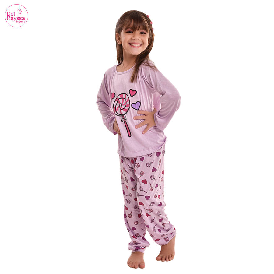 Pijama Feminino Infantil Longo – Ref: 130850 - Del Rayssa